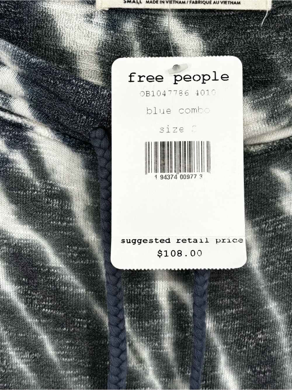 We The Free Black Tie-Dye Long Sleeve Top - Picture 6 of 6